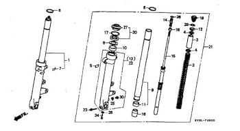 HONDA NSR250R(MC21) フロントフォーク及びOH用純正部品 HONDA NSR250R(MC21) フロントフォーク及びOH用純正部品 楽天
