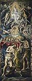 ARToPHIIU Imagen de Lienzo Impresión de Imagen Clásicas Poster el bautismo de cristo de el greco para Decoraciones del Hogar 60x90cm