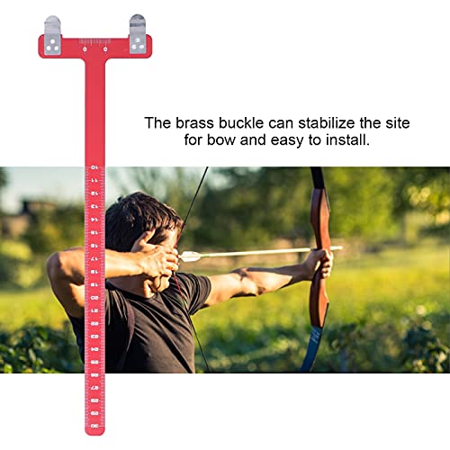 Pwshymi Bow String Nocking Point Sets Archery Bow String Nocking Points Brass Buckle Clip Pliers T Shape Measurement Ruler Set for Archery Sportinggoods - Image 2