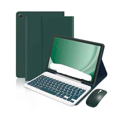 Teclado RGB y ratón para Samsung Tab S7 con funda de cuero protectora