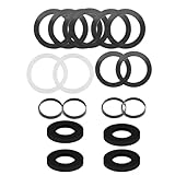 RowGlow 18pcs dichtung siphon Abfluss waschbecken Küchenspüle für Abfluss DN40 40 mm G1½ Zoll Dichtungsset siphon Dichtungen für Spülbeckenabfluss Keildichtungen und Flachdichtungen enthalten (18 pcs)