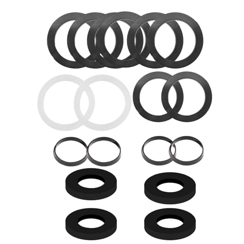 RowGlow 18pcs Kit Joint Siphon Evier Lavabo Pour Tuyau D’évacuation De Cuisine Diametre Dn40 40 mm G1½ Joints Siphon D'évacuatio évier Coin Plats Et...