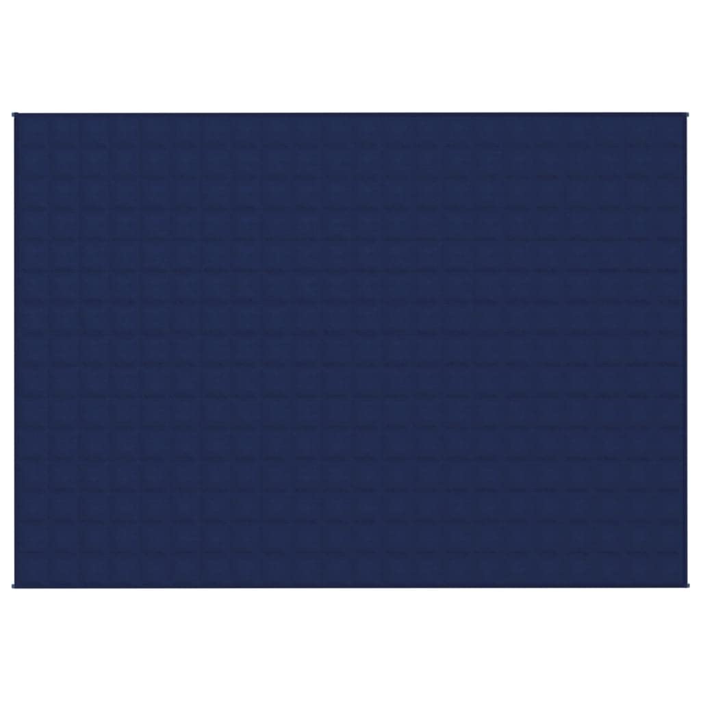 Manta ponderada azul 155 x 220 cm 7 kg Tejido-Classic Manta ponderada - Manta antiestrés - Manta pesada para un sueño profundo y un mejor descanso - Manta de algodón ponderada 100% - Weighte