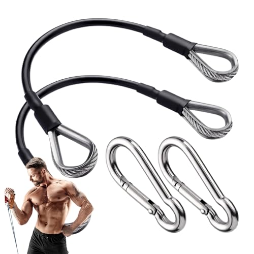 Extensión de cable para máquina de gimnasia – Juego de 2 poleas, cables de entrenamiento, equipo de fitness de acero inoxidable | Accesorio de musculación para ejercicios de gimnasia en casa