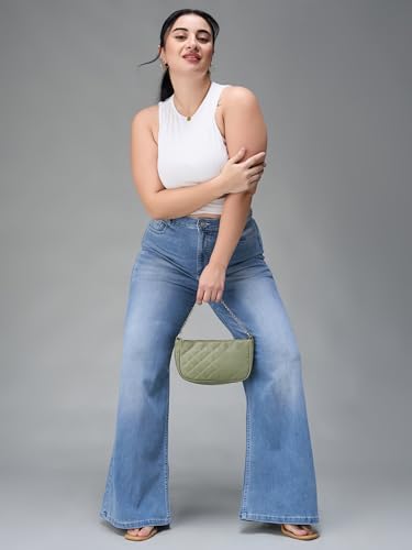 Image of Miss Chase A+ Women's Bootcut High Rise Stretchable Denim Jeans