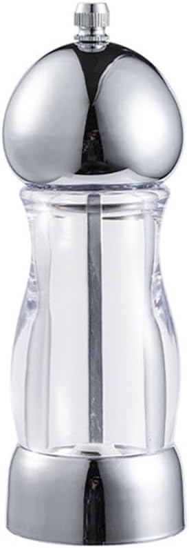 Pepper Grinder Pepper Transparent Acrylic Visible Sea Salt Grinding Bottle(white-Fruit peach5)