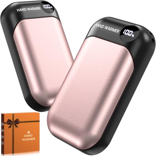 Calentador de Manos Recargable 2 en 1, Calienta Manos Electrico Duración hasta 9 Horas, Calientamanos con 4 Modos 40-55°C, Ideal para Deportes al Aire Libre/Golf/Camping/Regalo(Rosa)