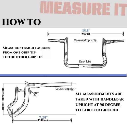 1.5'' Big Dude 12'' Height Handlebars For Harley Davidson Touring Street Glide Handlebars, Ultra Classic Handlebars, Electra Glide Handlebars, Ultra Limited Handlebar & Trike Handlebars Update #TOP7