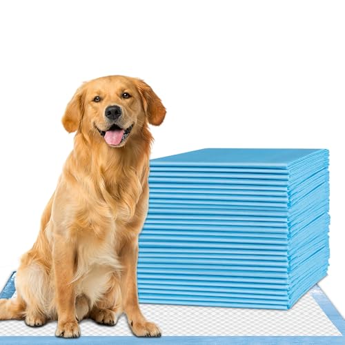 Healqu Puppy Pads - 50-Count, 24x24 - Advanced Leakproof Technology for Housebreaking & Training - Ultra Absorbent Puppy Pee Pads - Ideal for Dogs, Puppies, Cats - Attractant Pet Training Pads