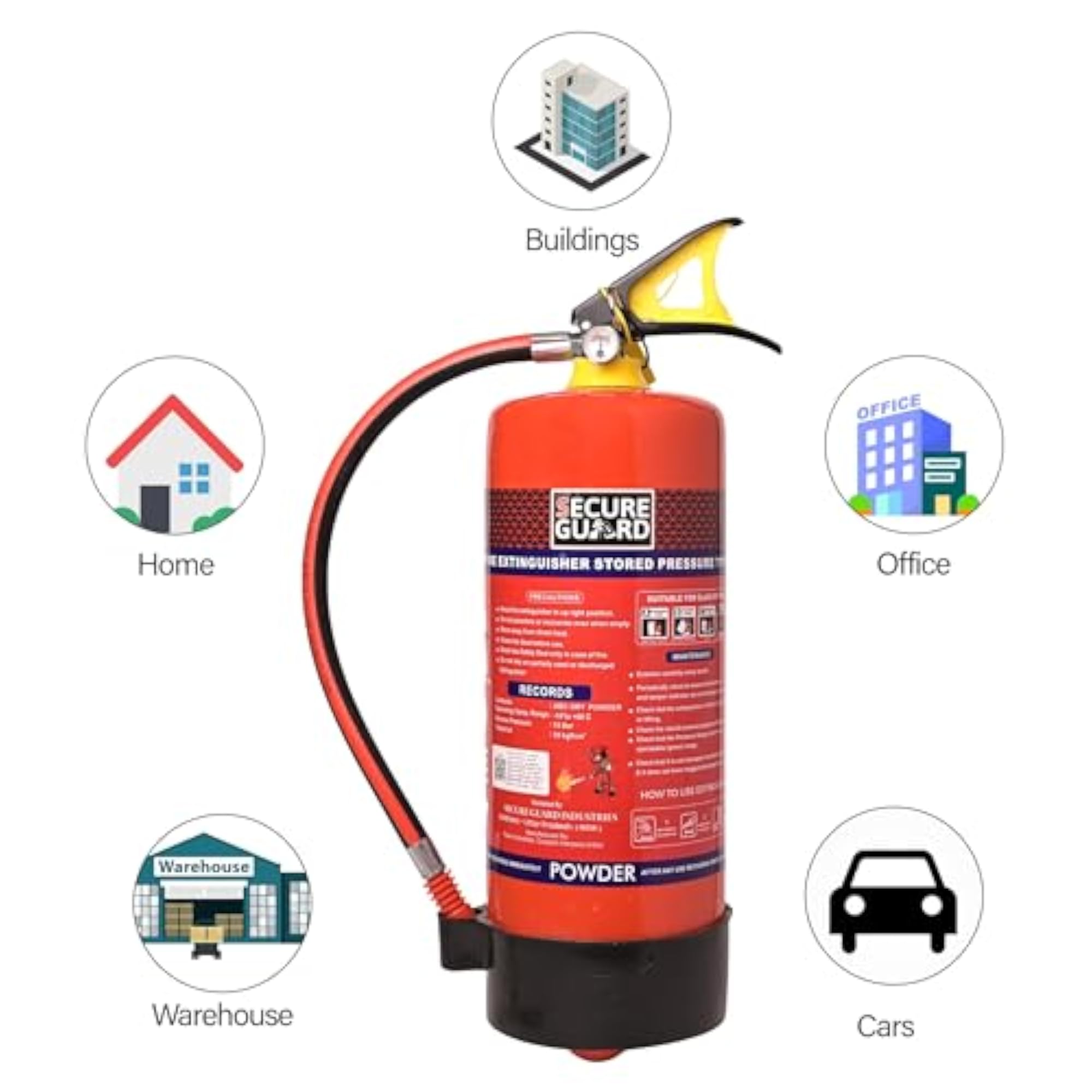 6 Kg Fire Extinguisher Pack of 4, ISI Marked