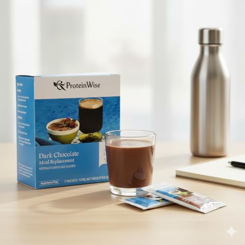 Image of Proteinwise - Dark Chocolate Meal Replacement Shake or Pudding - 7 /Box