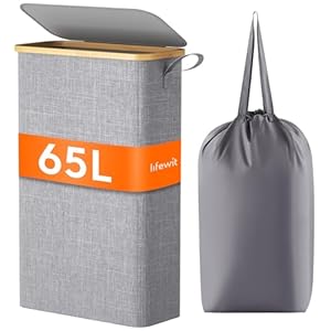 Lifewit 23177 Wäschekorb 65L Grau