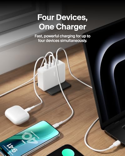 Belkin 140W GaN Charger (4-Port, 3× USB-C + USB-A) — view 2