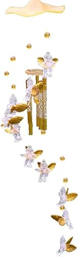 wind chimes, Cupid Angel Chimes Vintage Hanging Bell Ornament for Home Patio YardGold 1Set