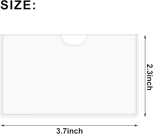 Miniatura 2 de Paquete de 30 bolsillos autoadhesivos para tarjetas de índice con apertura superior para cargar, soporte ideal para organizar y proteger, plástico