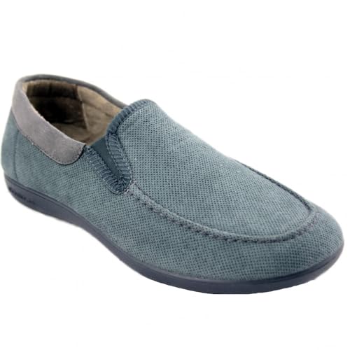 Zapatos mocasín Doctor Cutillas 1511 contra la humedad en azul tejano