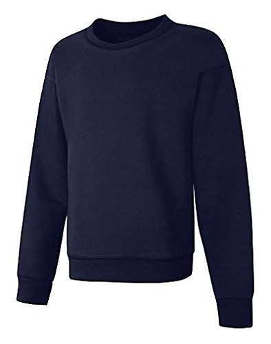 Hanes Girls' Ecosmart Fleece Sweatshirt, Navy, Large #TOP1