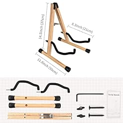 LEKATO Support de guitare classique/acoustique en bois dur – Support de sol – avec rembourrage en mousse pour basse, violoncelle, ukulélé - Les Beatles, Paul McCartney, John Lennon, RIngo Starr, George Harrison LEKATO Support de guitare classique/acoustique en bois dur - Support de sol - avec rembourrage en mousse pour basse, violoncelle, ukulélé – Image 7