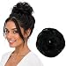 PRETTYSHOP Hairpiece Scrunchie Bun Up Do | Ponytail Extensions | Wavy Curly or Messy (Dark Brown 4A)
