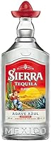 Sierra Tequila Blanco (1 x 1000 ml) – das Original mit dem roten Sombrero aus Mexico – Tequila Blanco mit fruchtig, frischen Aromen – ideal als Shot mit Salz & Zitrone – 38 % Alk.