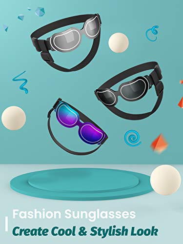 Pawaboo Dog Sunglasses, Small Dogs Goggles with Adjustable Band, Waterproof Windproof Snowproof Fashion and Cool Glasses… - Image 7