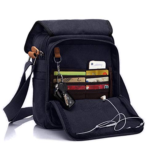 Bolsa de mensageiro, CHEREEKI mala de lona malas mala de tiracolo unissexo adulto malas mala Messenger Bag para o trabalho, escola lona