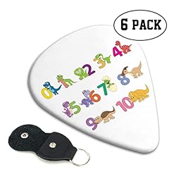 FUCVNPZ Lot de 6 médiators en celluloïd, chiffres et dinosaures, pour guitares acoustiques, électriques, basses ou… - Les Beatles, Paul McCartney, John Lennon, RIngo Starr, George Harrison FUCVNPZ Lot de 6 médiators en celluloïd, chiffres et dinosaures, pour guitares acoustiques, électriques, basses ou… – Image 4