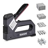 YEAHOME 6-in-1 Staple Gun Heavy Duty, Upholstery Manual Brad...