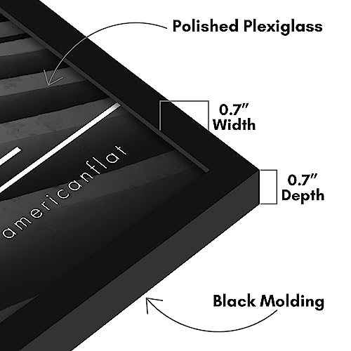 Americanflat 24x32 Poster Frame with Polished Plexiglass - Streamline Collection - Thin Border Picture Frame for Wall Display - Hanging Hardware Included - Black