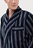 El Búho NOCTURNO Morgonrock Herr Polar Fleece Vinter Lyxig Morgonrock Premium Badrock Spa Tryckta, 100% Polyester, Blå 0608, M #3