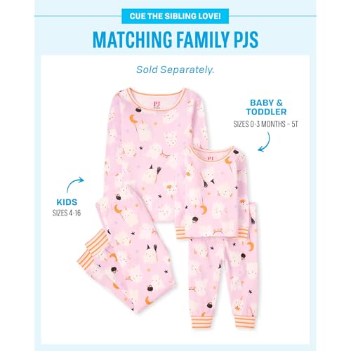Image of The Children's Place Baby and Kids' Sibling Matching Halloween and Holiday Pajama Sets, Cotton
