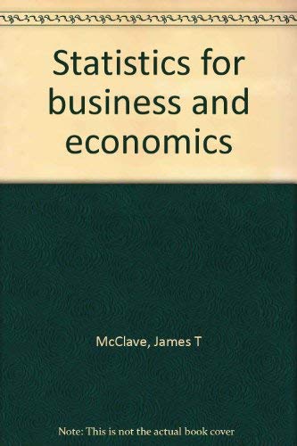 Statistics for business and economics 0895170043 Book Cover