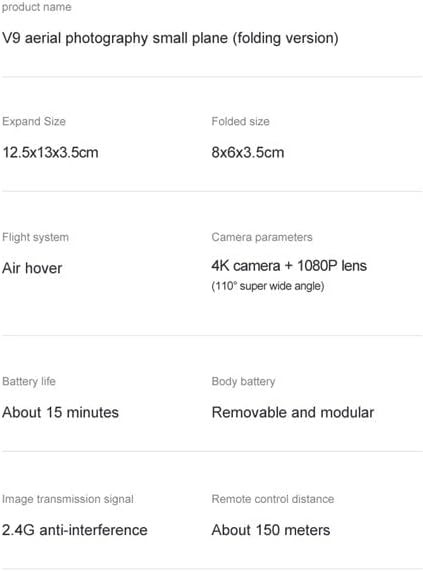 Mini Drone V9 one-click take-off and headless mode illustration