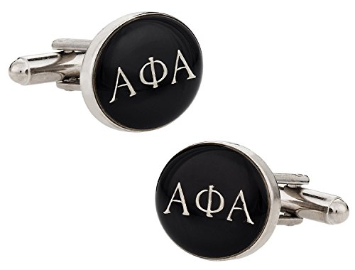 Cuff-Daddy Alpha Phi Alpha Black Silver Cufflinks with Presentation Box