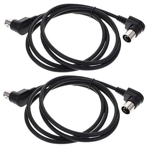 GOOHOCHY 2pcs Professional Midi Cable 90 Degree Din5p Male to Male Midi Line Stage Lighting Cable for Instruments 1.5m