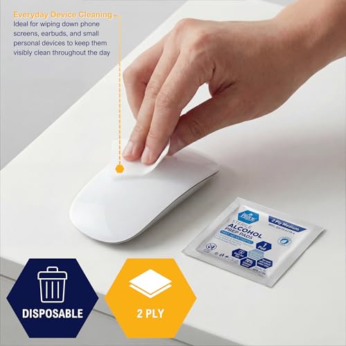 Image of MED PRIDE Sterile Alcohol Prep Pads, 70% Isopropyl, 2-Ply, 200-Count Pack