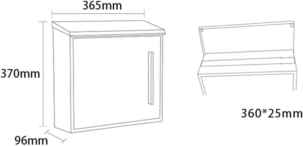 HBJWOV Indoor and Outdoor Mail Boxes Creative Villa Email Boxes(Gray)