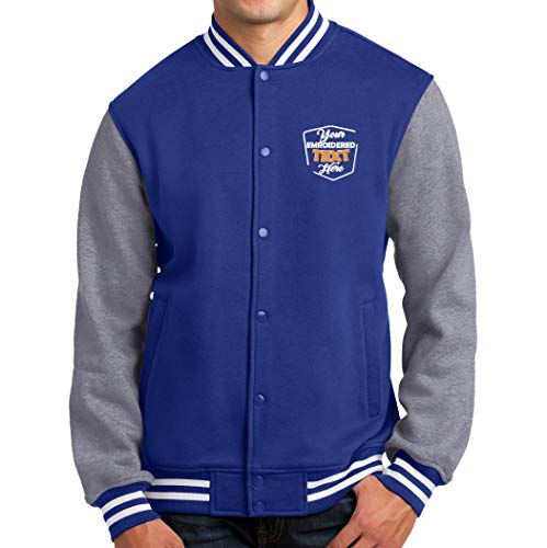 NACRE APPAREL Personalized Embroidered Fleece Jacket for Men Custom Add Your Text Cozy Jacket