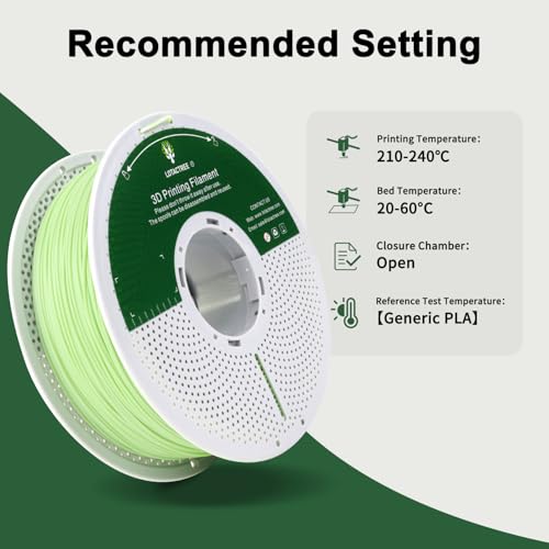 Image of PLA Force Filament 1.75mm, Mint Green PLA Filament 1KG (2.2lbs) | Mint Green 3D Printer Filament Delivers A Fresh, Pastel, And Ice-Cool Color For Cute Diy Crafts