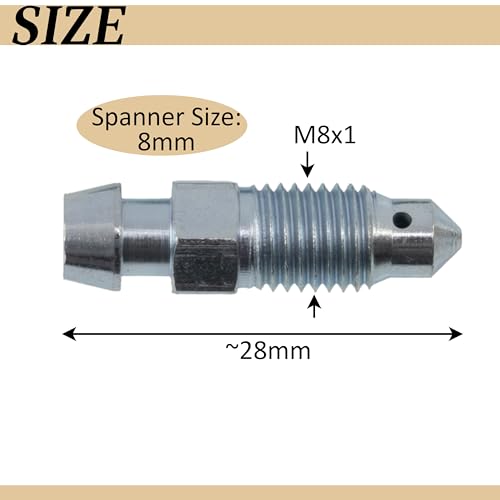 AERZETIX - C73997-2x Ventile, Entlüftungsschraube M8x1 - kompatibel mit Hyundai Kia Mazda Mitsubishi Suzuki - OE-Nummern 5812507310, KB00133691, MR205677, 5515177E00