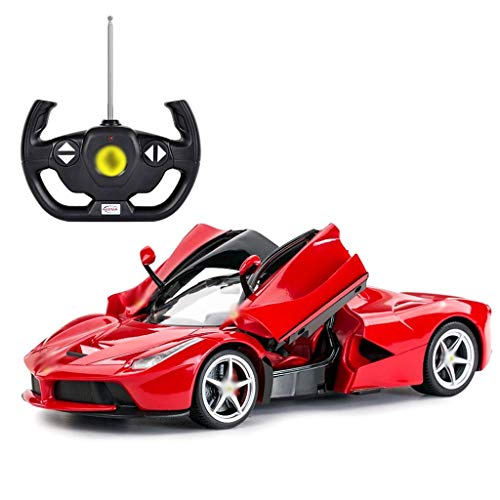 QRFDIAN Maqueta original, coche de control remoto infantil La Ferrari | Abre la puerta, ilumina | 1:14 oficialmente autorizado 2WD a la deriva LaFerrari Aperta eléctrico radio control remoto coche jug