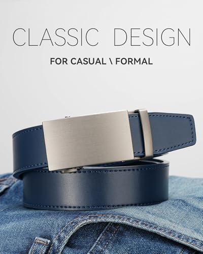 Image of MILORDE Men's Leather Ratchet Belt - 35mm - Customizable Fit