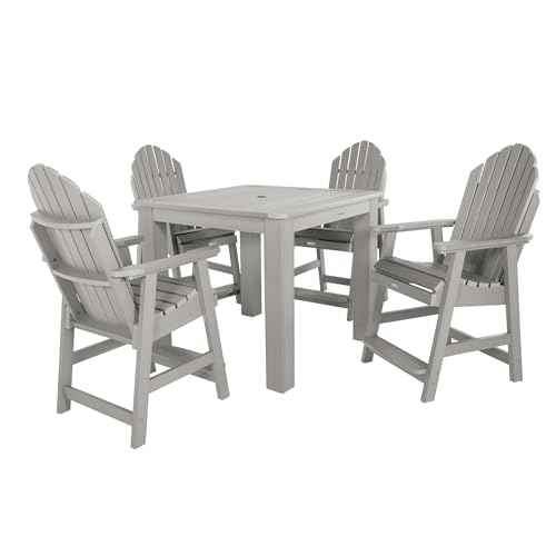 Image of highwood Hamilton 5 Piece Square Counter Height Dining Set, Harbor Gray
