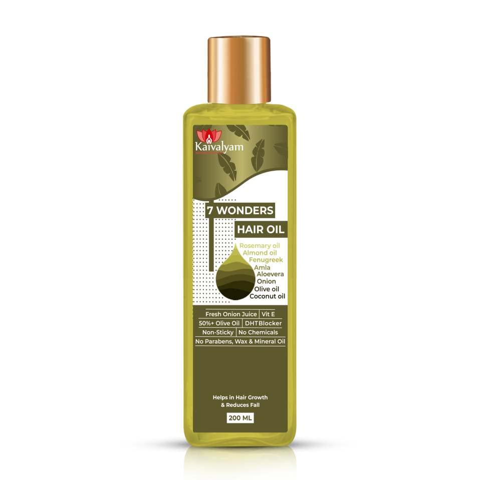 7 Wonders Hair Oil (200 ML), Reduces Hair Fall, Hair Growth | With Rosemary, Olive and Almond Oil, Onion and Herbs-image-43