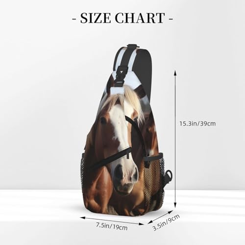 Bolso cruzado Horses Animals para hombres y mujeres miniatura 3