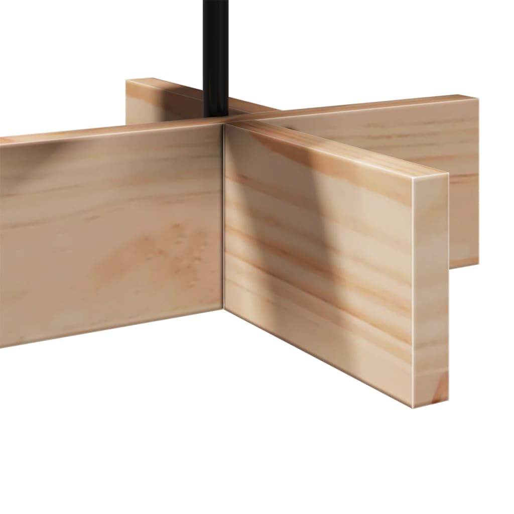 Árbol de Navidad de madera maciza de pino, 60 cm