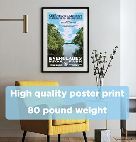 National Park Posters Everglades Original Artwork - 13" X 19" By Rob Decker - Wpa Style #TOP1