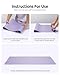 YSAGi Leather Desk Protector, Office Mat, Large Mouse Mat, Non-Slip PU Leather Blotter, Laptop Pad, Waterproof Writing Pad for Office and Home (Light Purple, 23.6