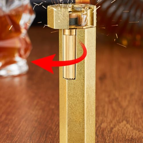 Image of Smoke King HexaForge Gold Retro Lighter