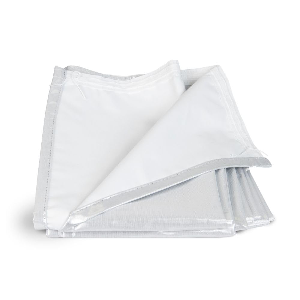 Moondream ThermActiv® Doublure Thermique Hiver+Été pour Rideaux 2en1 | Isolant Anti-Chaleur et Anti-Froid | 100% Occultante | Fabrication UE | Fixation par Crochets | Blanc MC720 | 135L x 240H cm
